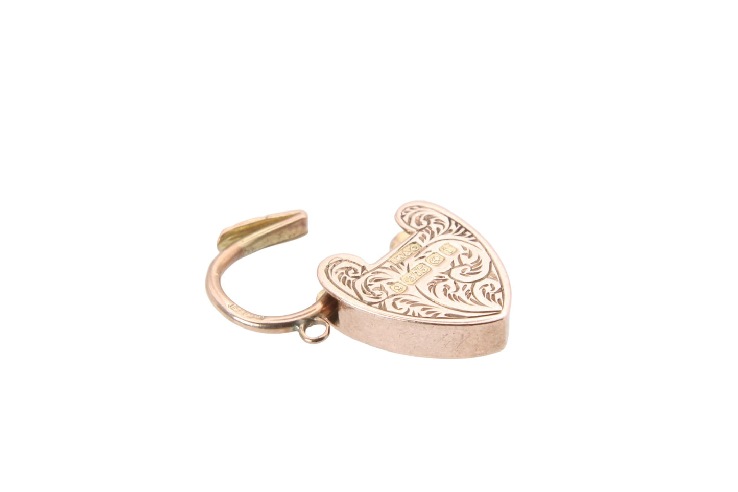 antique-9ct-rose-gold-chased-padlock-pendant
