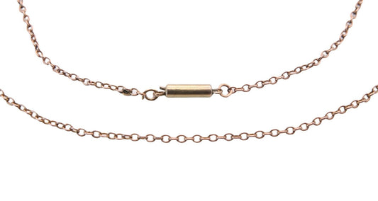 antique-9ct-gold-dainty-rolo-link-necklace-chain
