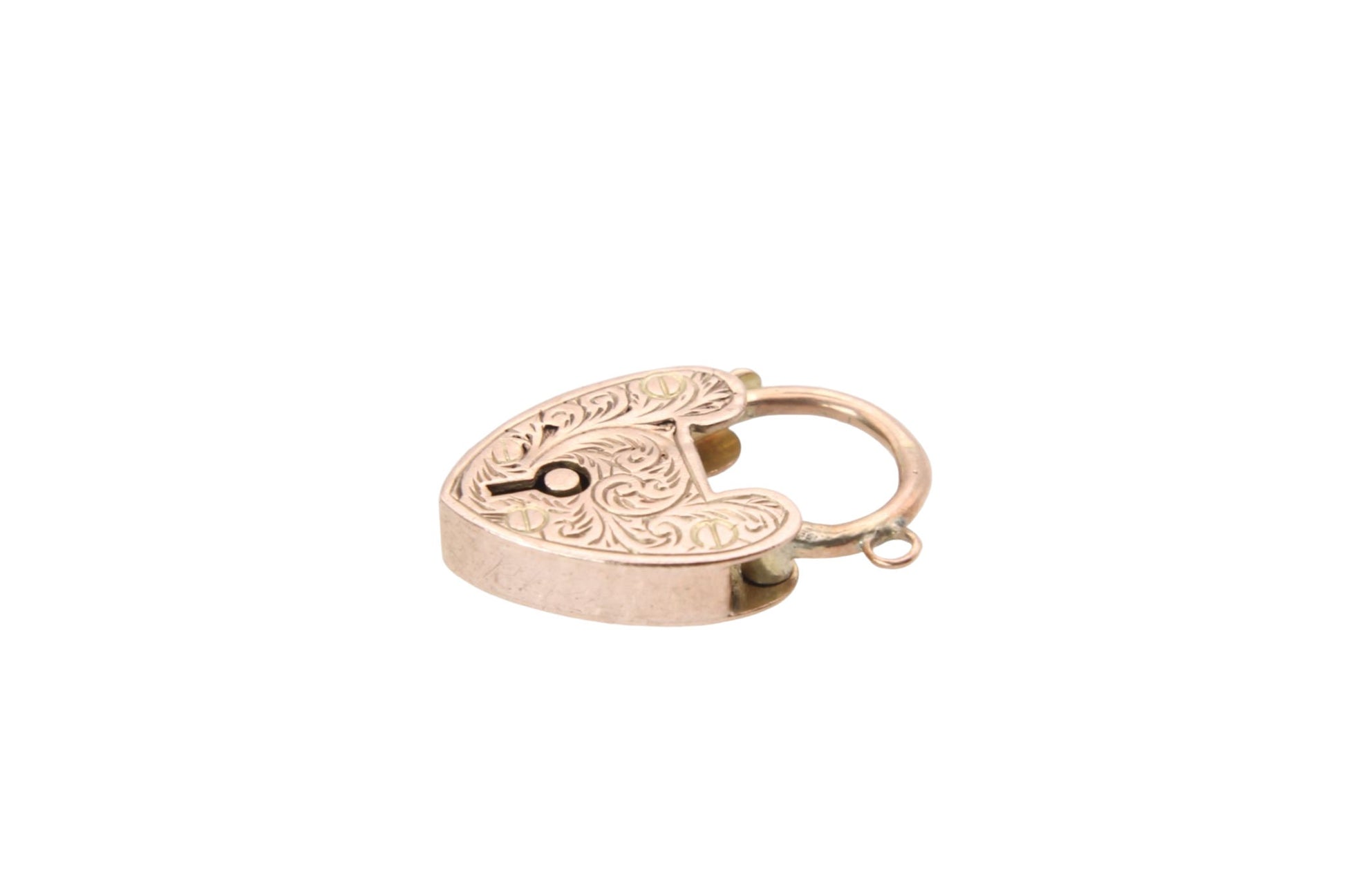 antique-9ct-rose-gold-chased-padlock-pendant