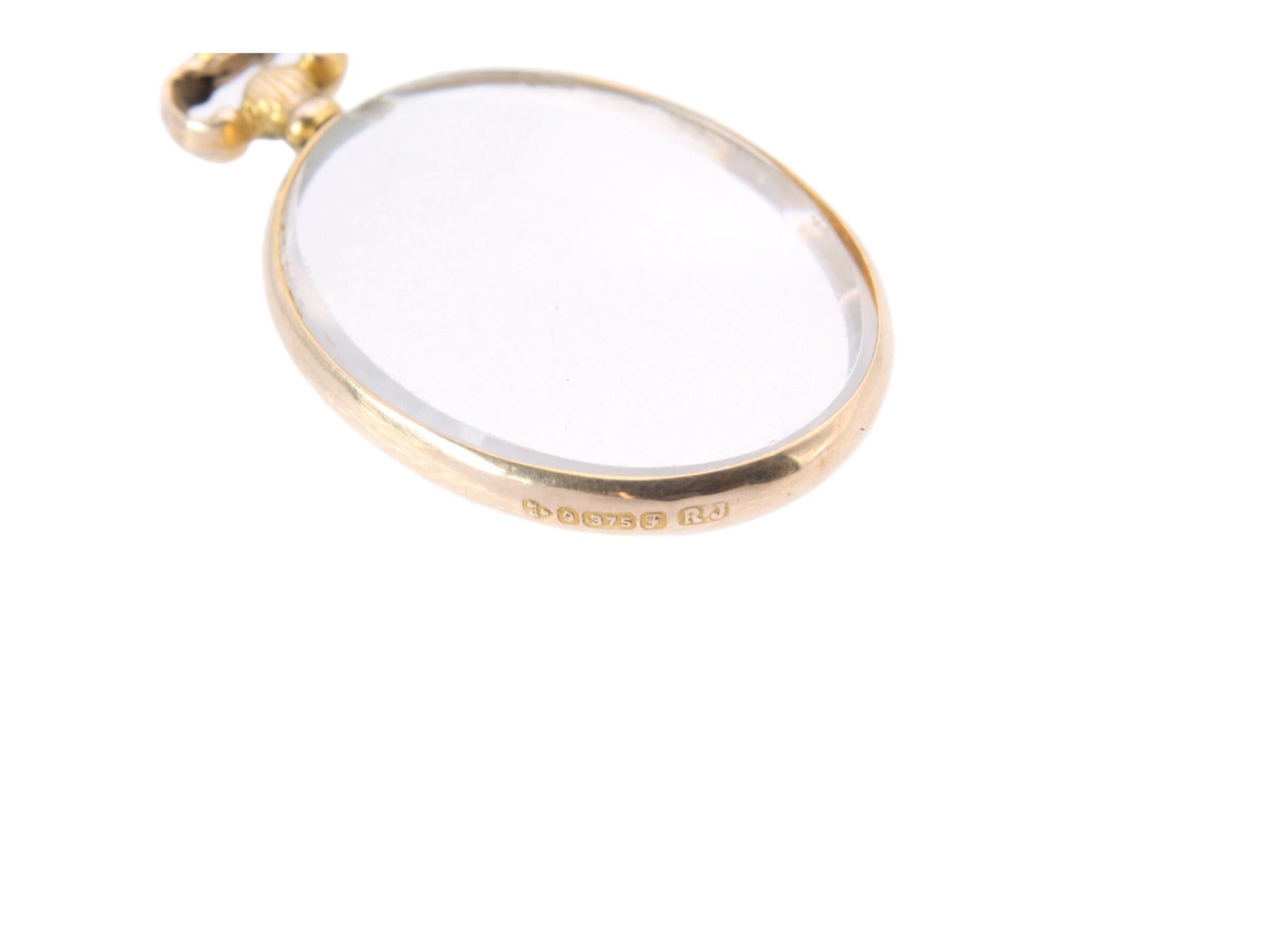 Antique-9ct-Gold-Oval-Open-Face-Locket-Pendant---1906