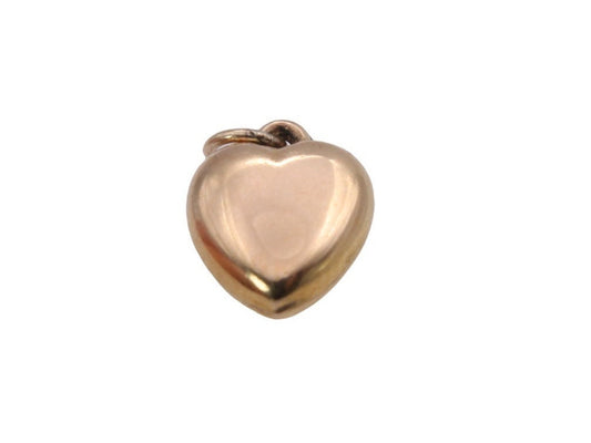 Antique 9ct Gold Puffy Heart Charm/Pendant