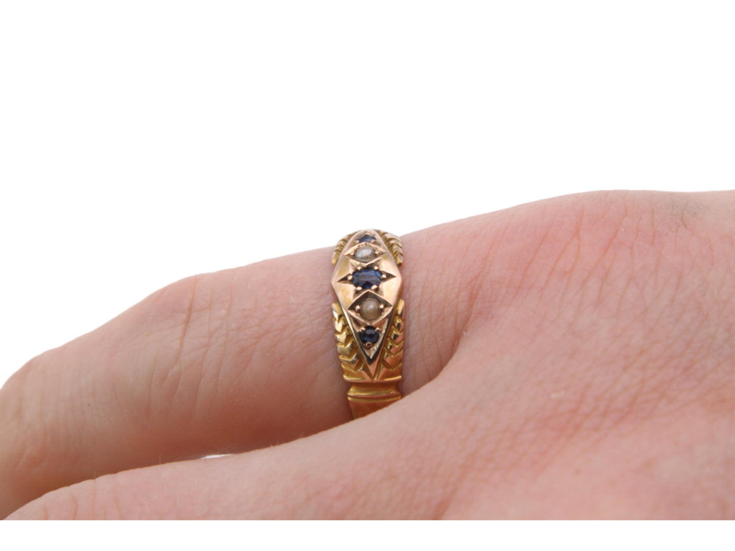 antique-15ct-sapphire-pearl-ring