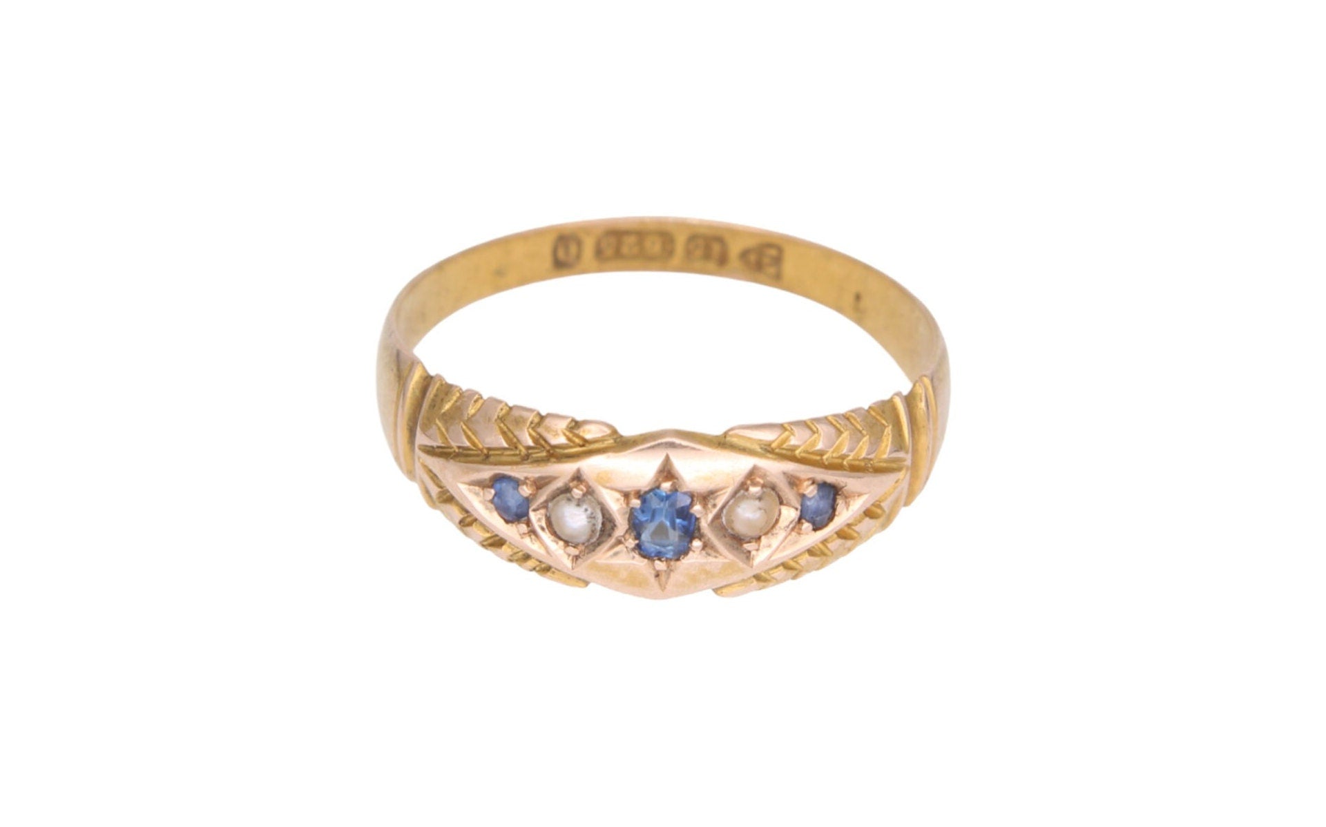 antique-15ct-sapphire-pearl-ring