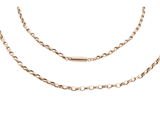antique-9ct-gold-belcher-link-barrel-clasp-necklace