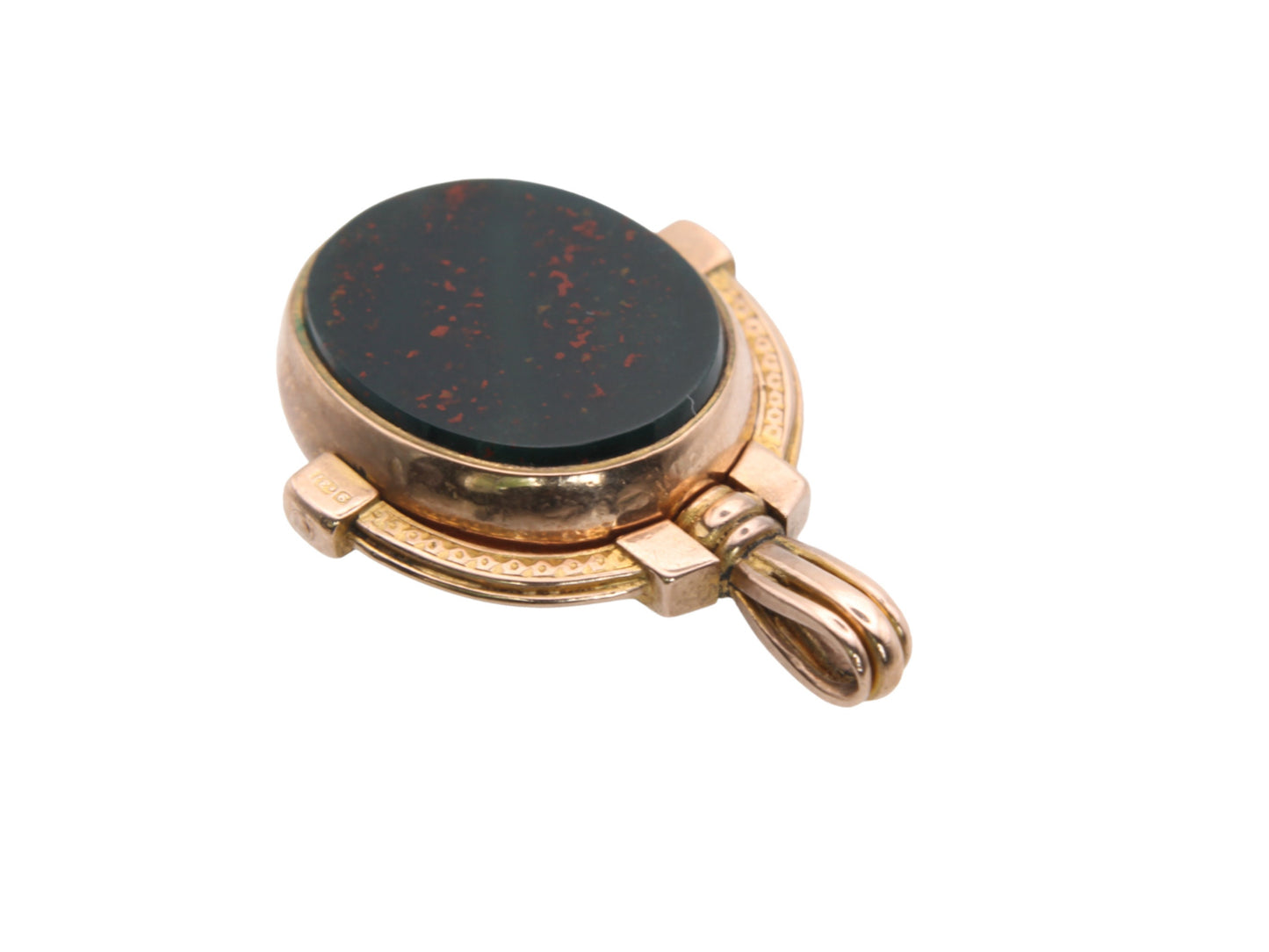 Victorian 9ct Gold Carnelian Spinner Fob