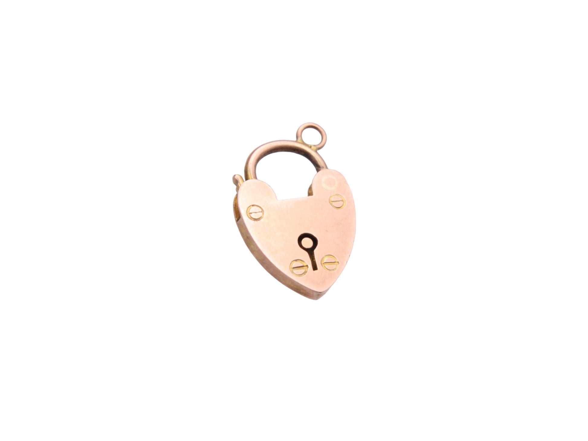 antique-9ct-rose-gold-heart-shaped-padlock-pendant