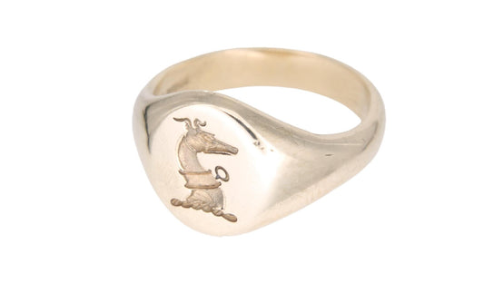 vintage-9ct-yellow-gold-greyhound-crest-intaglio-signet-ring