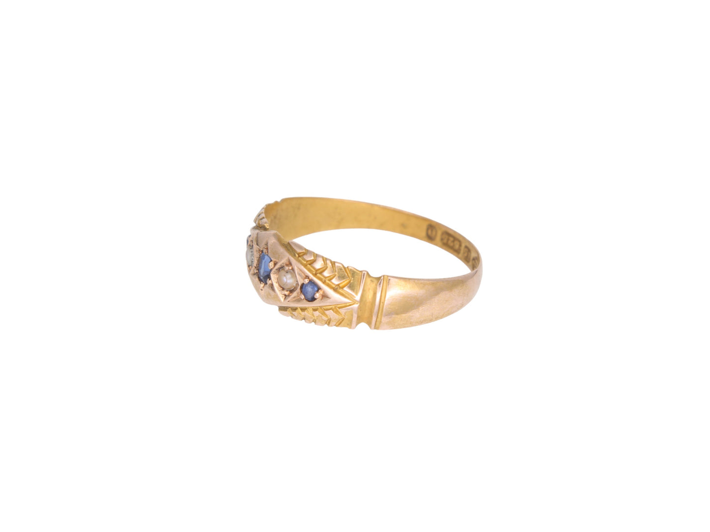 antique-15ct-sapphire-pearl-ring
