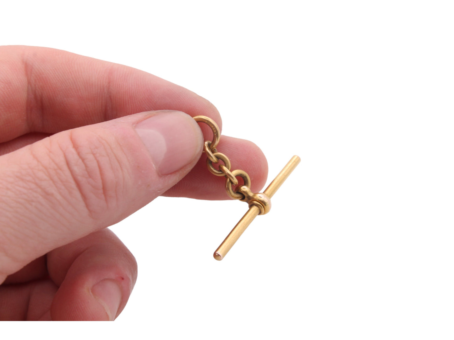 Antique Victorian 15ct Gold T-Bar & Drop Link