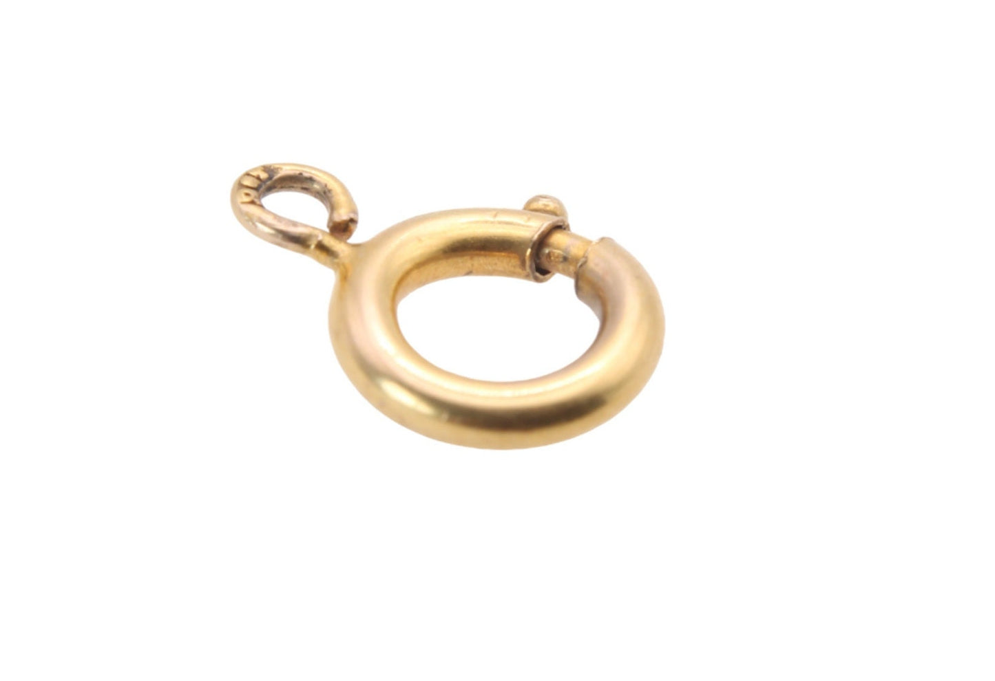 Antique 9ct Yellow Gold Bolt Clasp, Spring Jump Ring