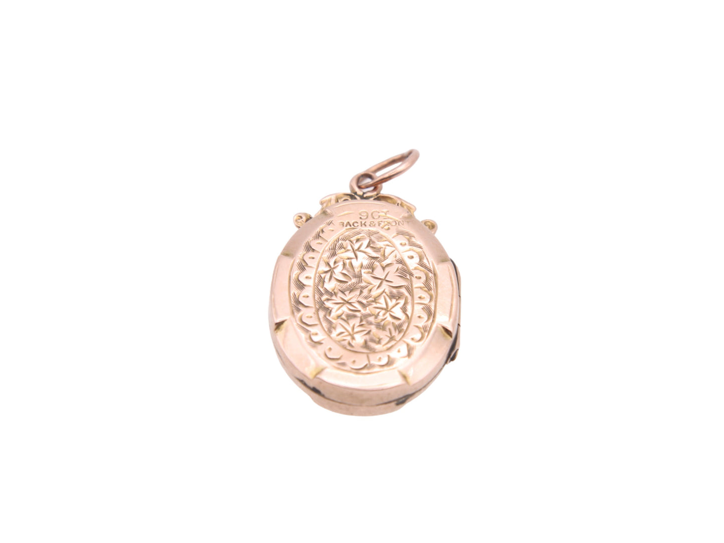 Antique 9ct Gold Foliate Chased Locket