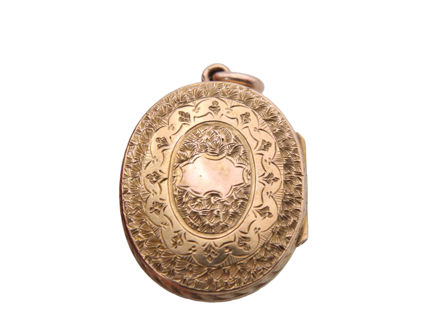 Antique 15ct Gold Forget-me-not Chased Locket