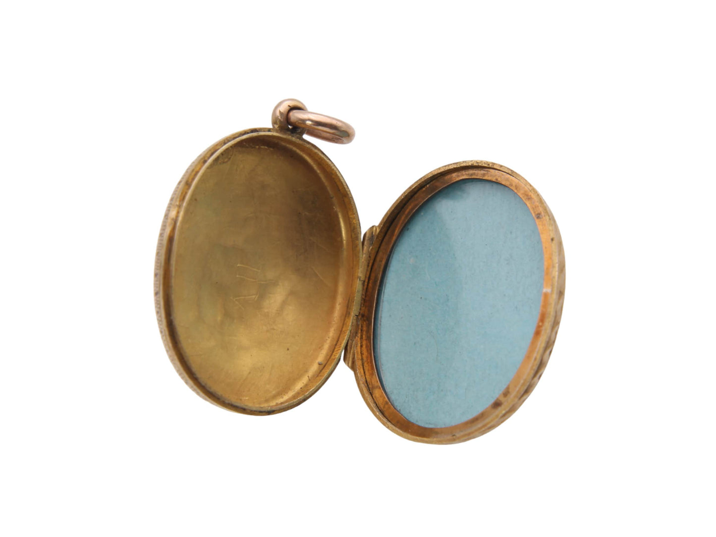 Antique 15ct Gold Forget-me-not Chased Locket