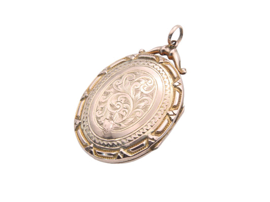 Antique Large 9ct Gold Back & Front Locket