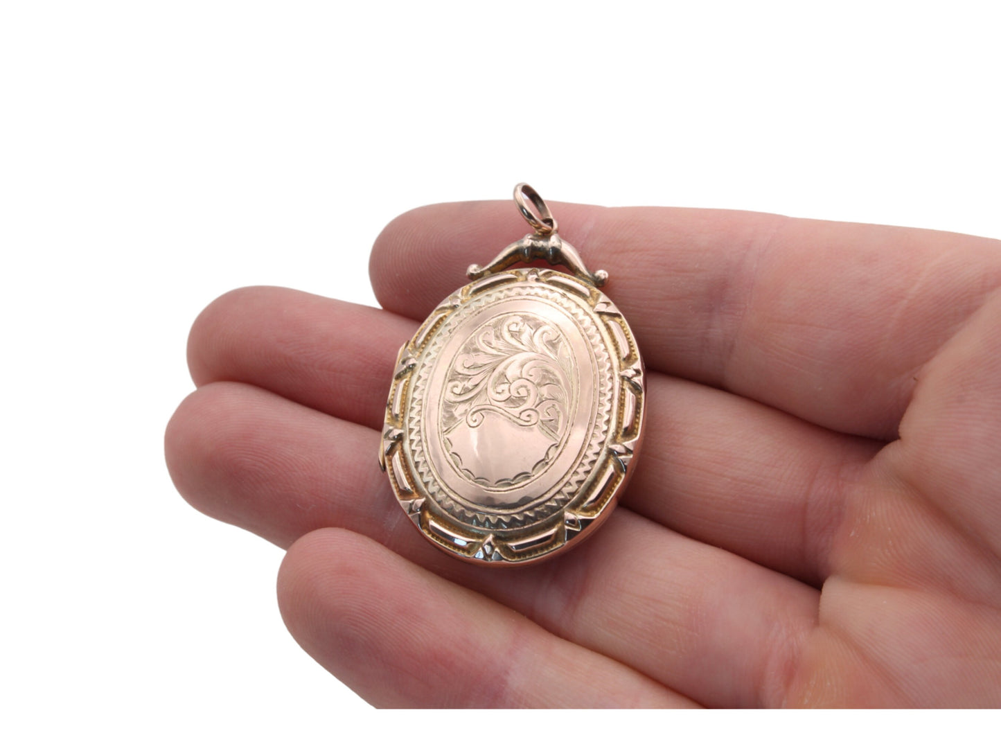 Antique Large 9ct Gold Back & Front Locket