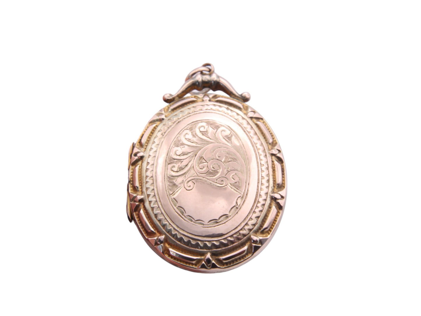 Antique Large 9ct Gold Back & Front Locket