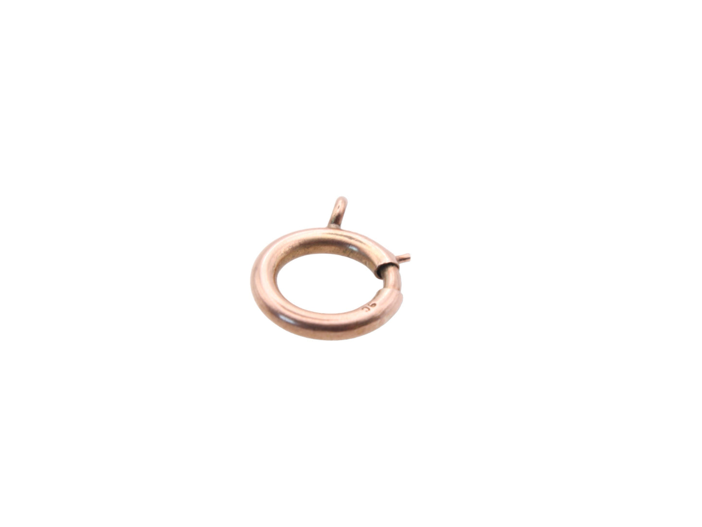 Antique Victorian 9ct Rose Gold Bolt Clasp, Spring Jump Ring