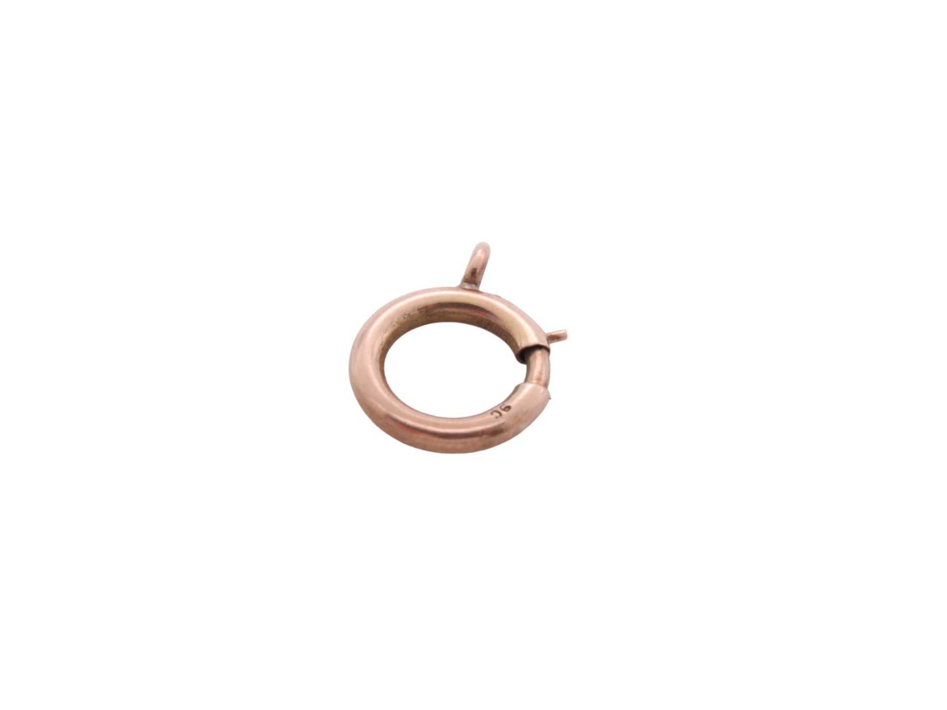 Antique-Victorian-9ct-Rose-Gold-Bolt-Clasp,-Spring-Jump-Ring