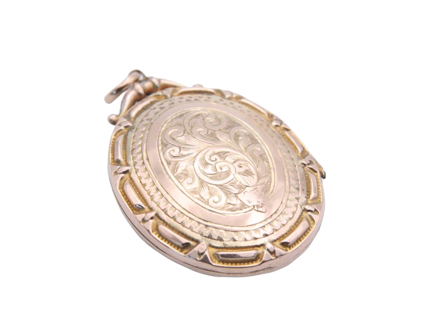 Antique Large 9ct Gold Back & Front Locket