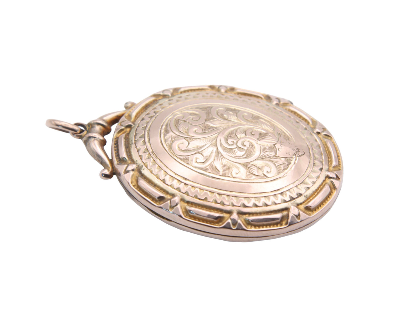 Antique Large 9ct Gold Back & Front Locket