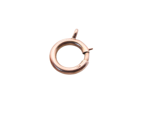 Antique Victorian 9ct Rose Gold Bolt Clasp, Spring Jump Ring