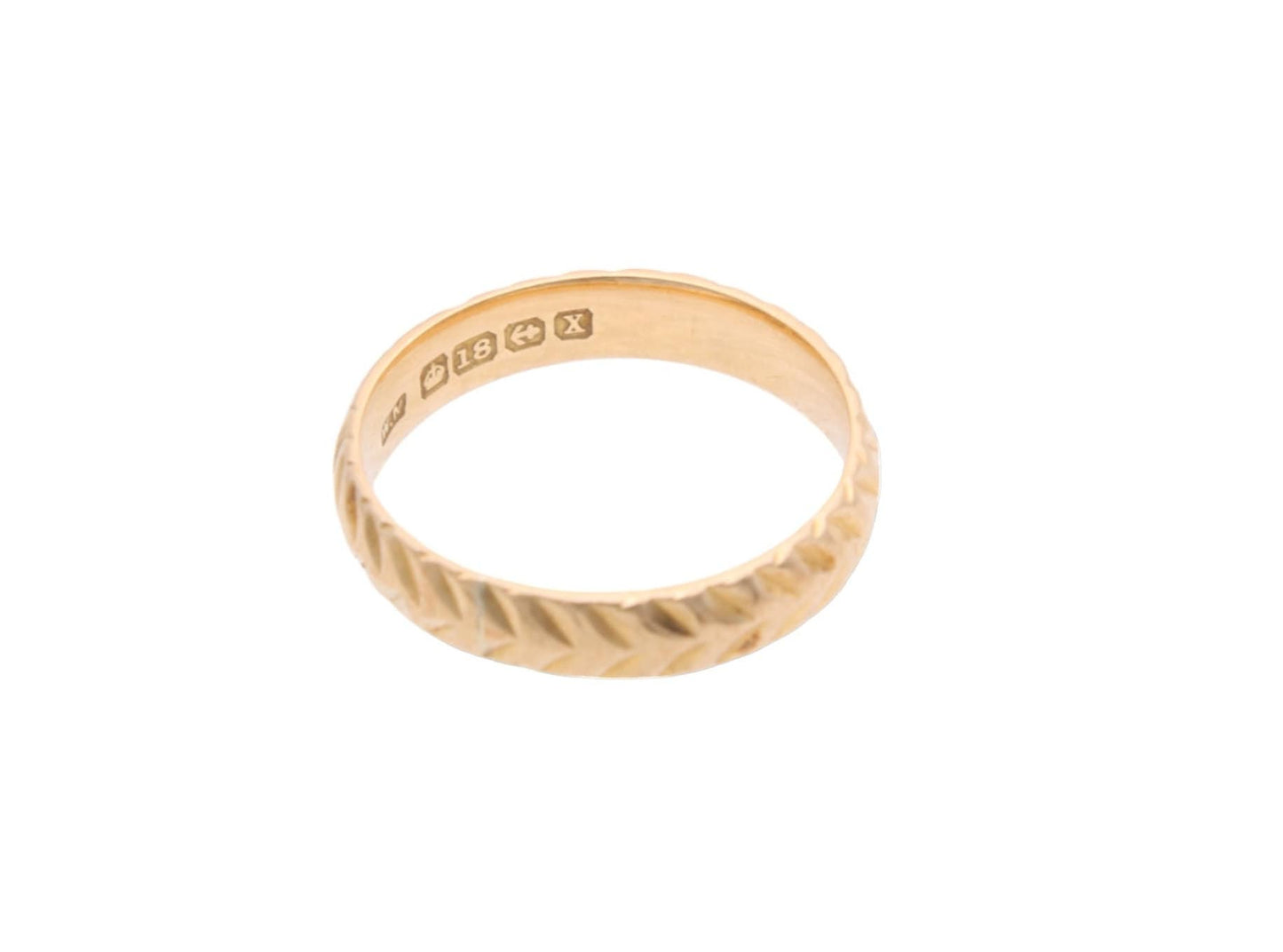 Antique Art Deco 18ct Gold Wedding Ring