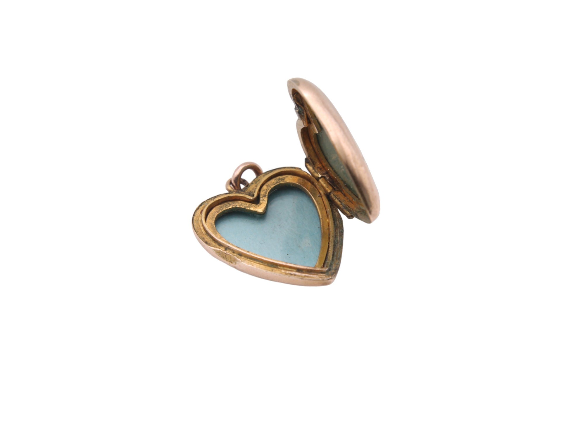 Antique-9ct-Gold-Back-&-Front-Heart-Swallow-Locket