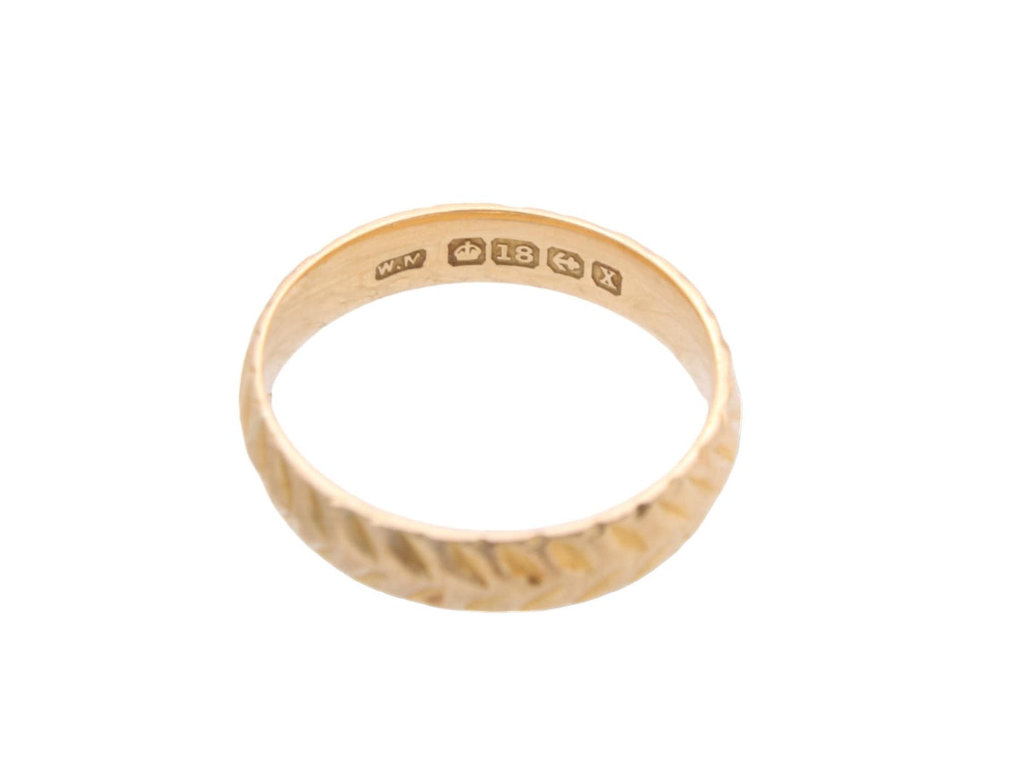 Antique Art Deco 18ct Gold Wedding Ring