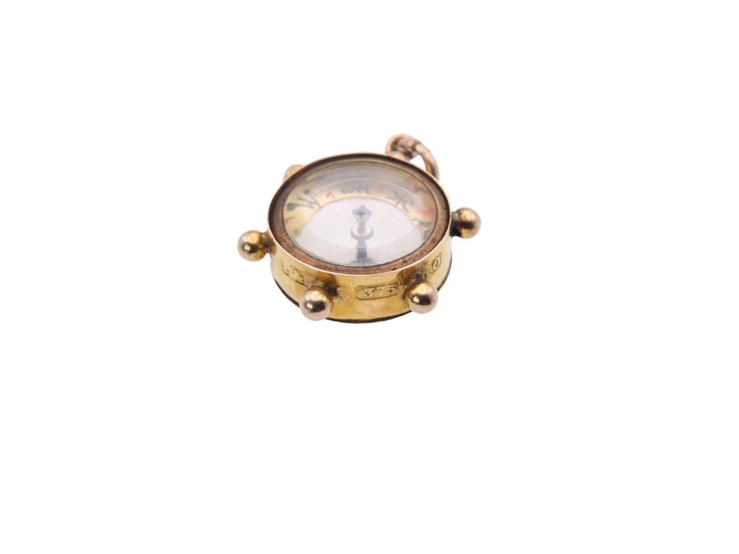 Antique 9ct Gold Nautical Compass Pendant