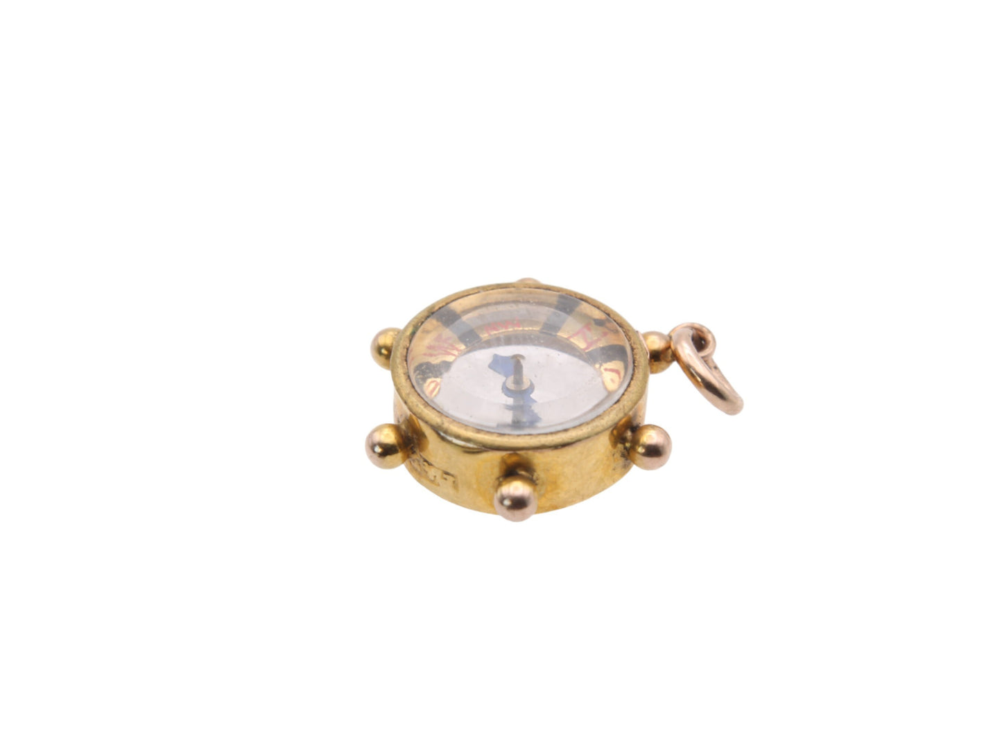 Antique 9ct Gold Nautical Compass Pendant